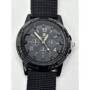 Boys Gemius Army Watch Black Band  With Glow In The Dark Hands